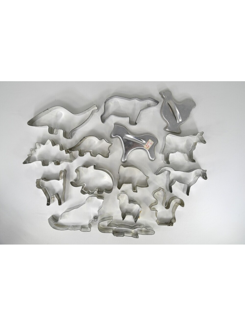 Cookie Cutter Lot of 15 Animal Dog Cat Cow Horse Dinosaur Squirrel Pig Alligator